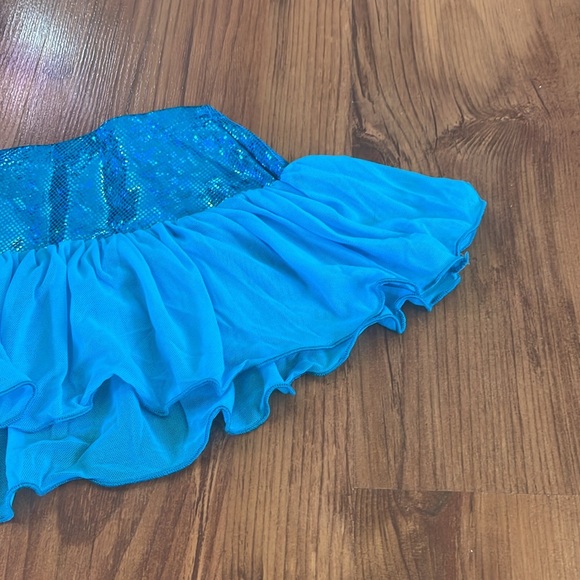 Iheartraves Blue Micro Hologram Skirt Small - Picture 4 of 6